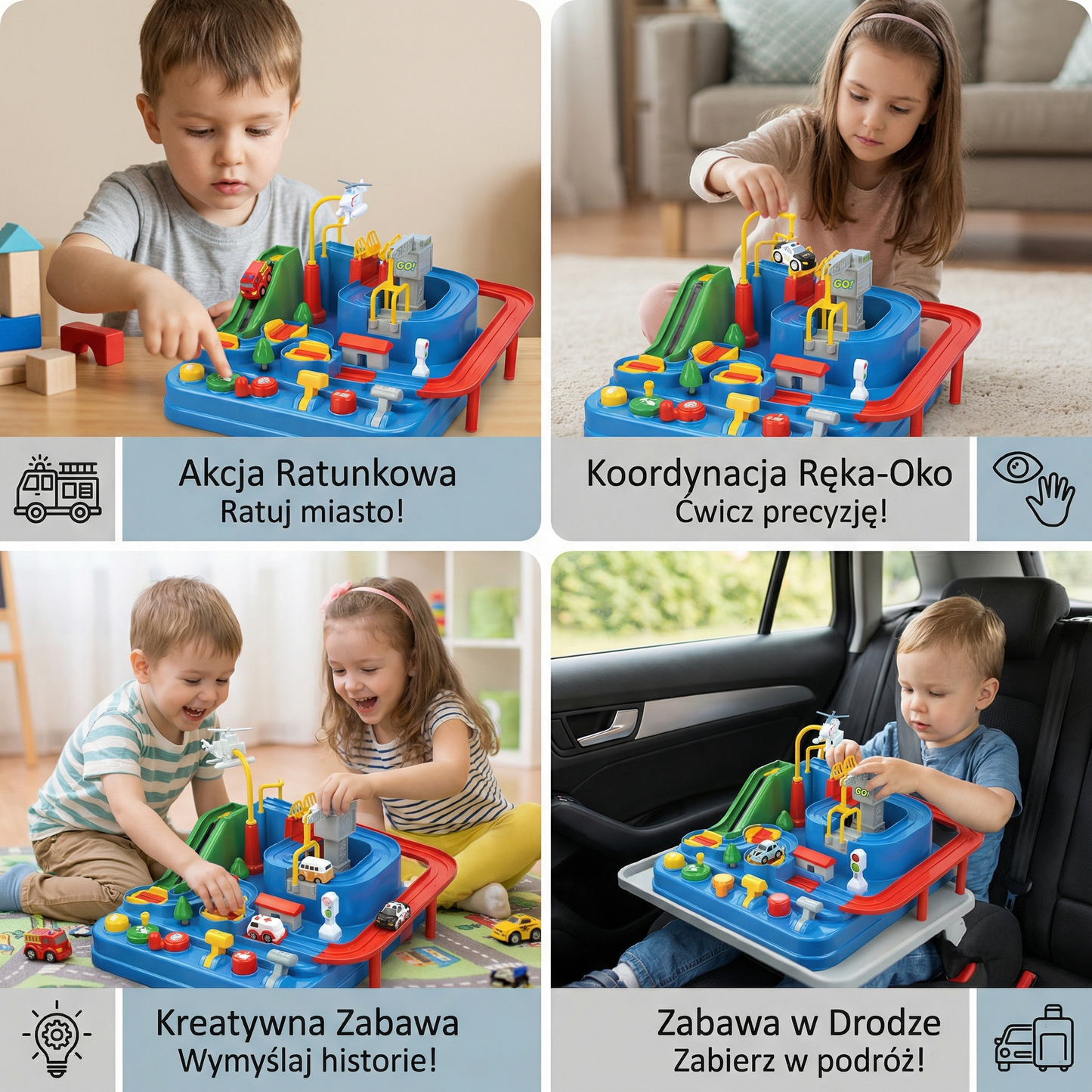Zabawka przygodowa dla dzieci | Interaktywna gra dla koordynacji ręka - oko i kreatywnej zabawy na drodze