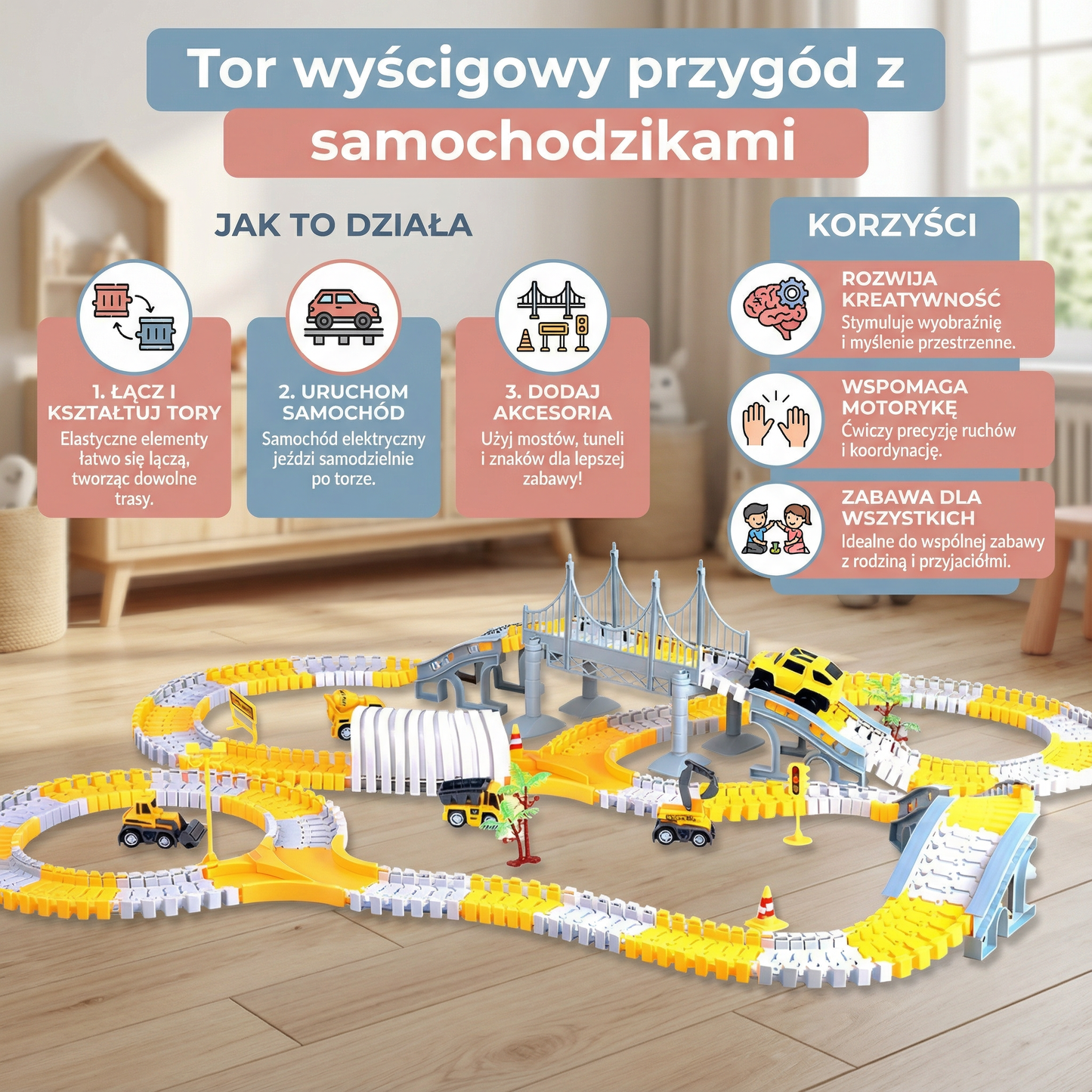 Tor wyścigowy przygód z samochodzikami