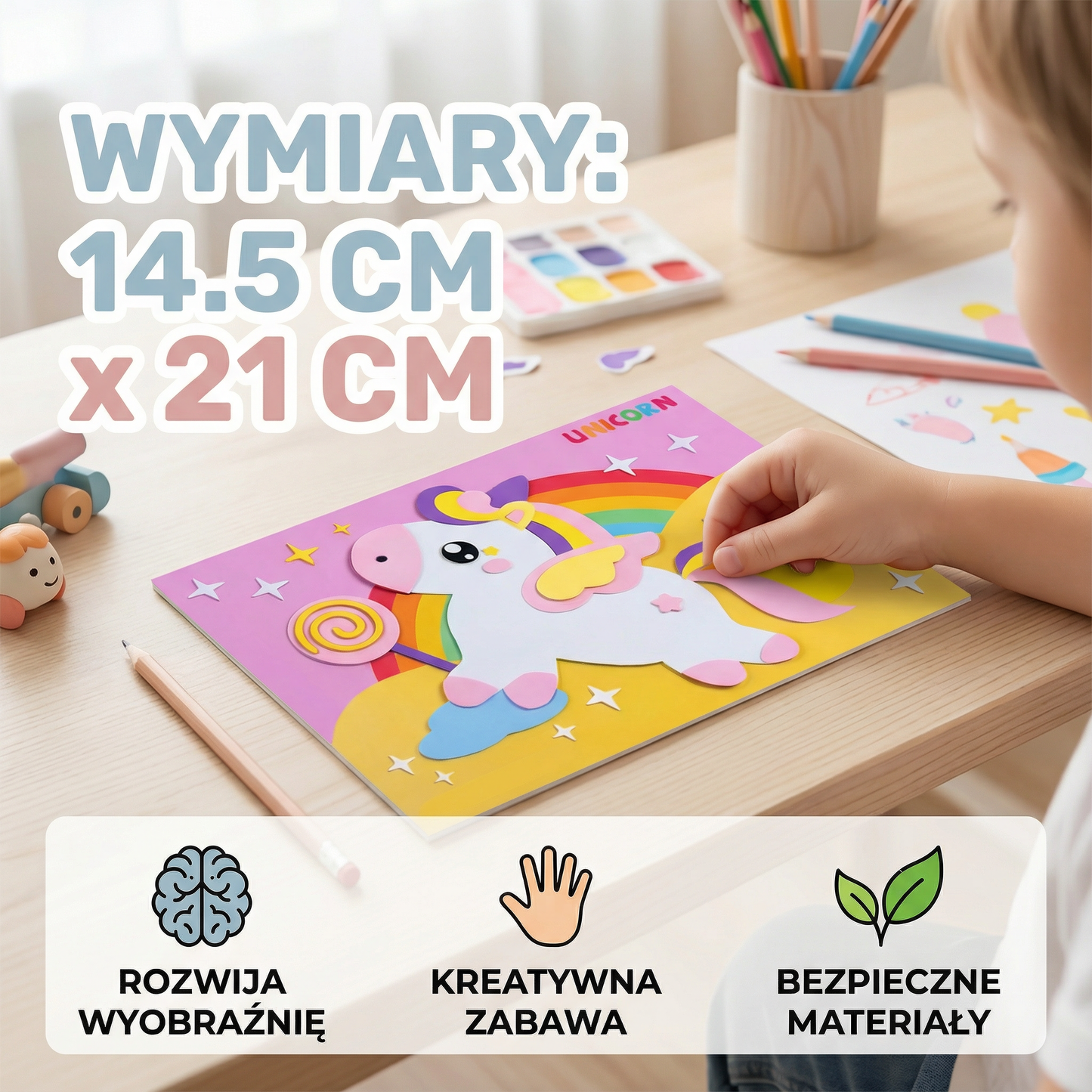 Kreatywny zestaw naklejek do zabawy dla dzieci