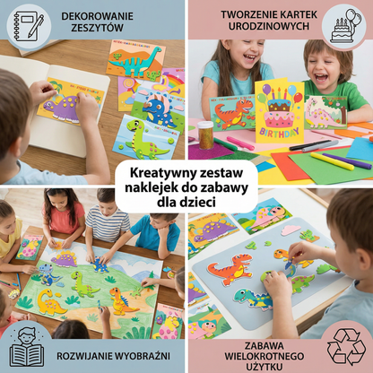 Kreatywny zestaw naklejek do zabawy dla dzieci