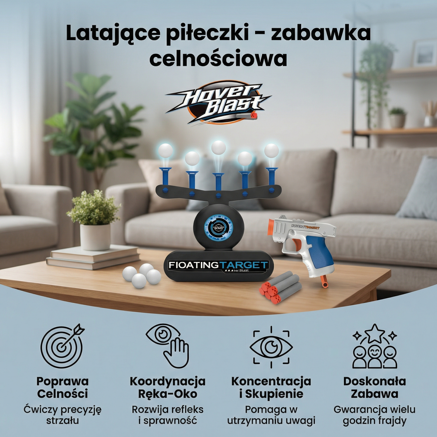 Latające piłeczki – zabawka celnościowa