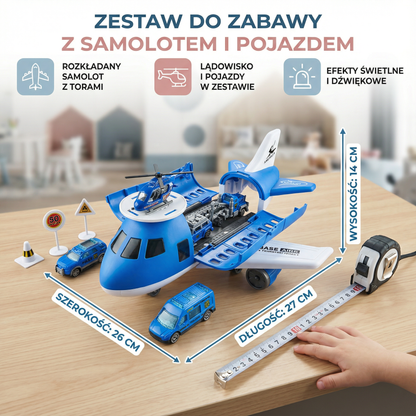 Zestaw do zabawy z samolotem i pojazdem