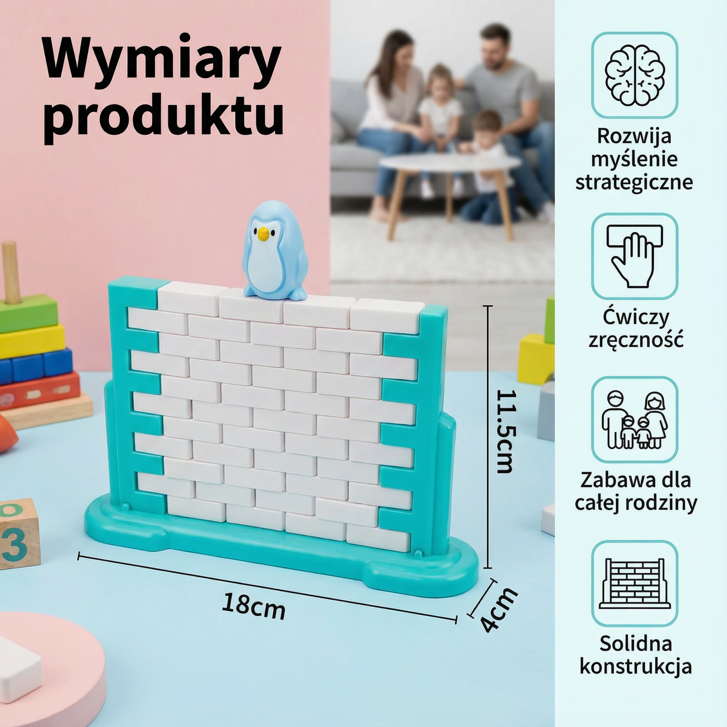 Pingwin – rodzinna gra zręcznościowa z lodową ścianą