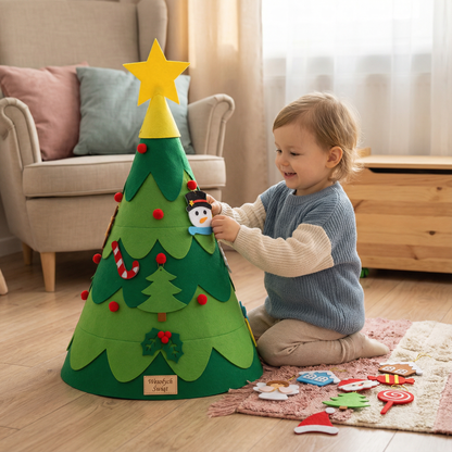 Montessori 3D filcowa choinka