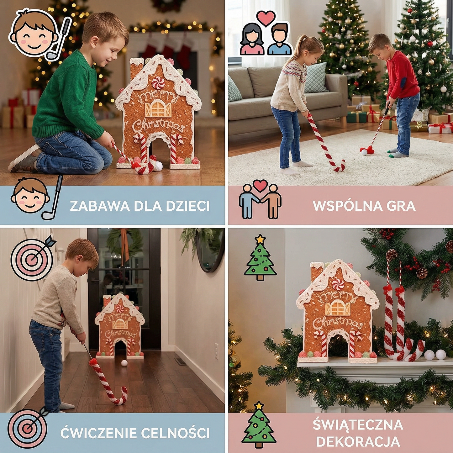 Piernikowy mini golf zabawka świąteczna