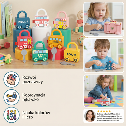 Montessori klucze i zamki – kolory i wzory
