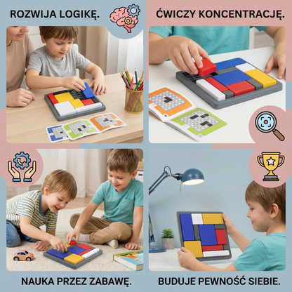 Kreatywna geometryczna układanka z klocków