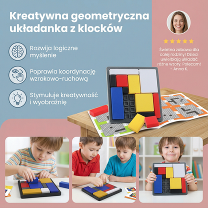 Kreatywna geometryczna układanka z klocków