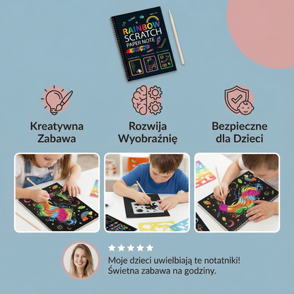 Magiczny tęczowy papier do drapania