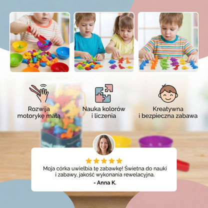 Kolorowa gra sortująca montessori