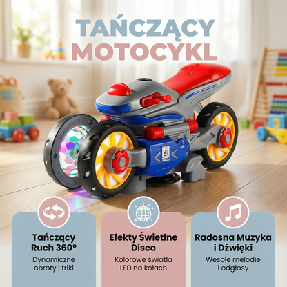 Tańczący motocykl ze światłami i muzyką