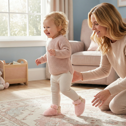 Puszyste skarpetko-buciki dla niemowląt