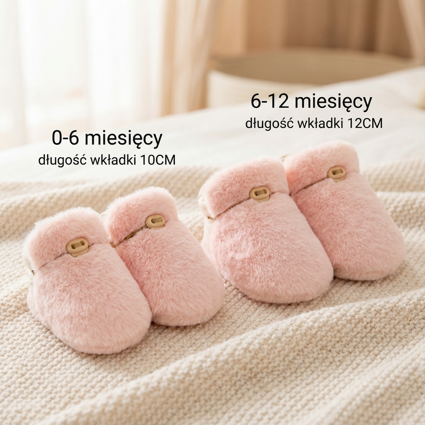 Puszyste skarpetko-buciki dla niemowląt