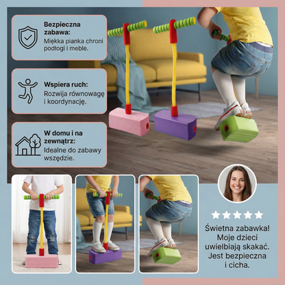 Pogostick piankowy dla dzieci – zabawka do skakania w domu i na zewnątrz