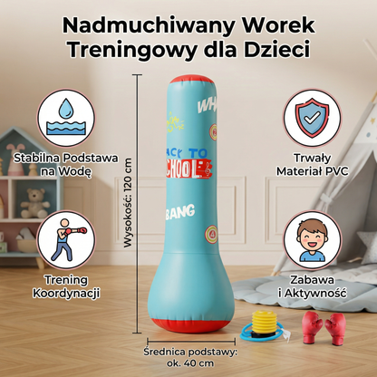 Dmuchany worek bokserski dla dzieci z napełnianą wodą podstawą