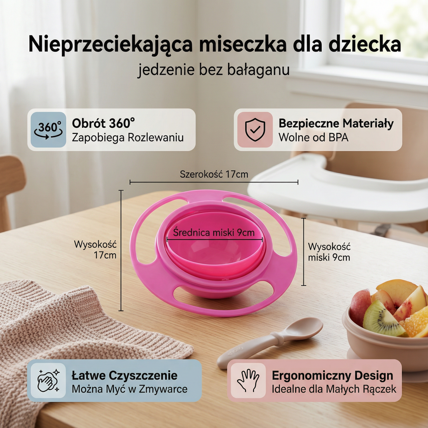 Nieprzeciekająca miseczka dla dziecka – jedzenie bez bałaganu