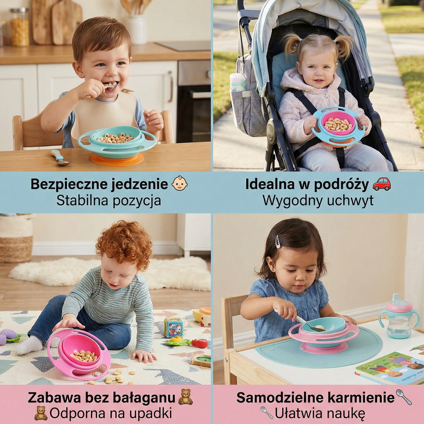 Nieprzeciekająca miseczka dla dziecka – jedzenie bez bałaganu