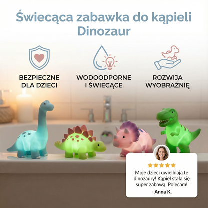 Świecąca zabawka do kąpieli Dinozaur
