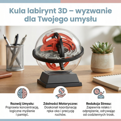 Kula labirynt 3D – wyzwanie dla Twojego umysłu