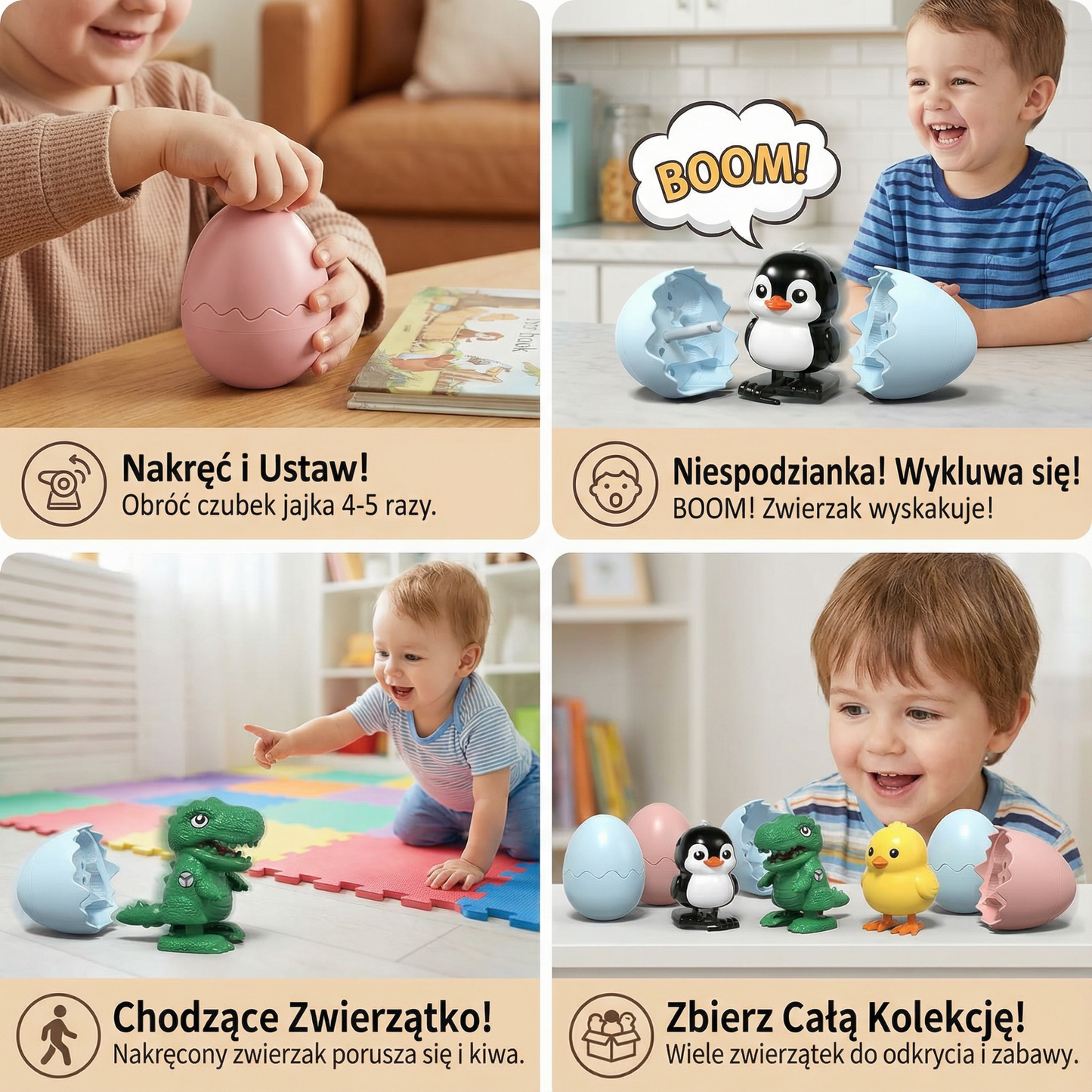 Jajko z wykluwającym się zwierzątkiem
