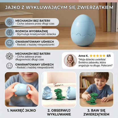 Jajko z wykluwającym się zwierzątkiem