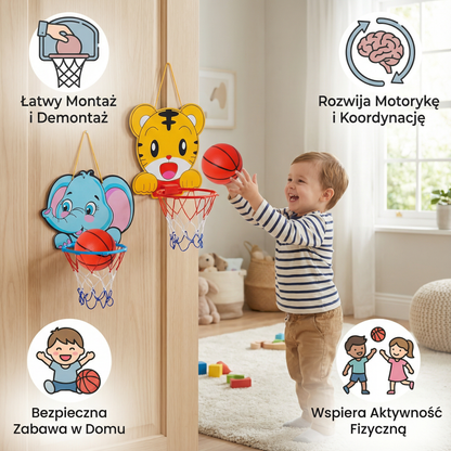 Uroczy zwierzęcy zestaw do koszykówki dla dzieci