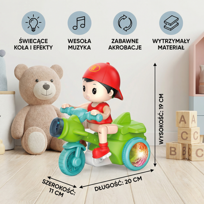 Świecący muzyczny stuntowy skuter dla dzieci