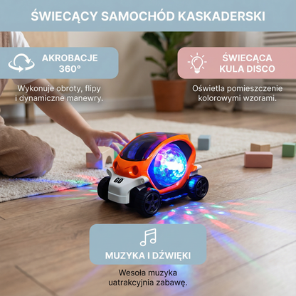 Świecący samochód kaskaderski 360° z muzyką