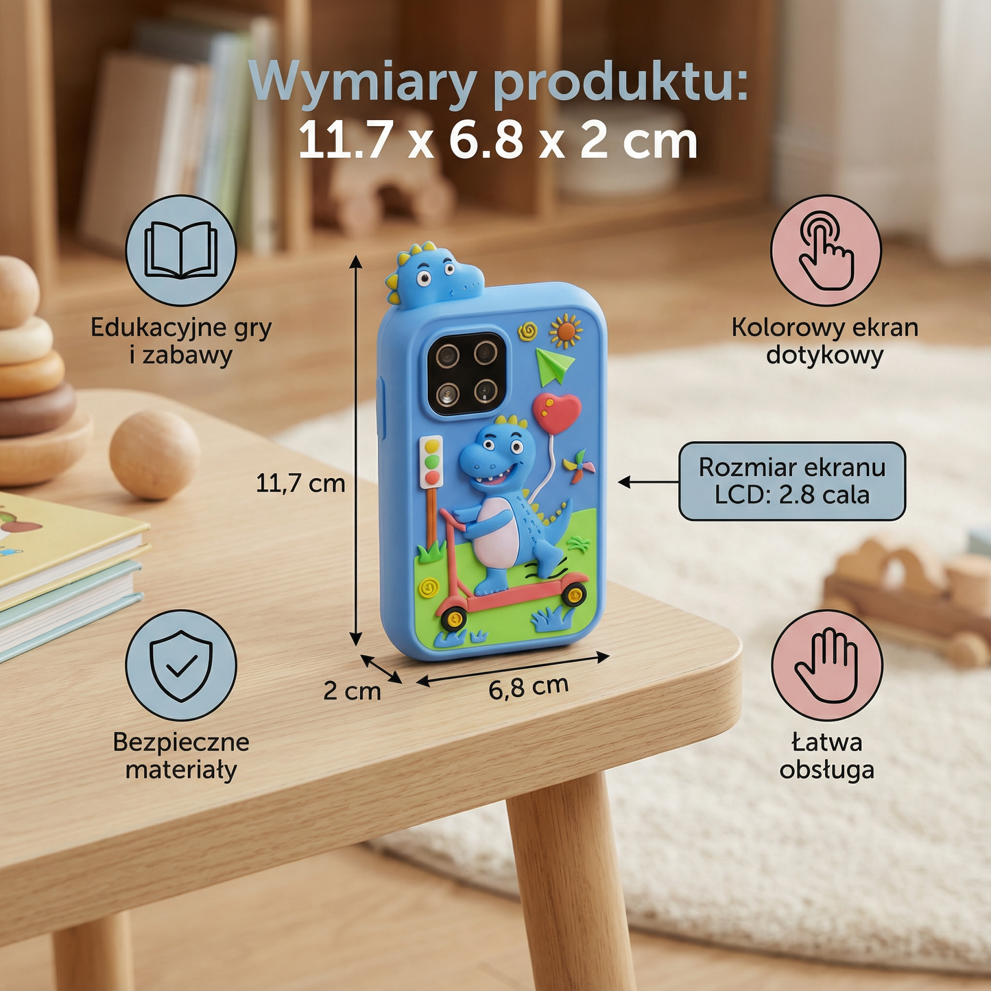Edukacyjny smartfon-zabawka dla dzieci