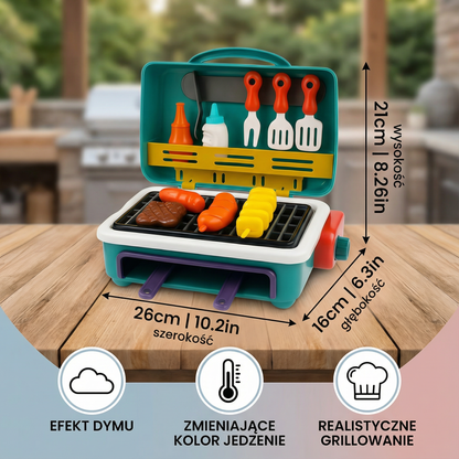 Mój pierwszy grill BBQ – Kuchnia dla dzieci z efektem dymu i zmieniającym kolor jedzeniem
