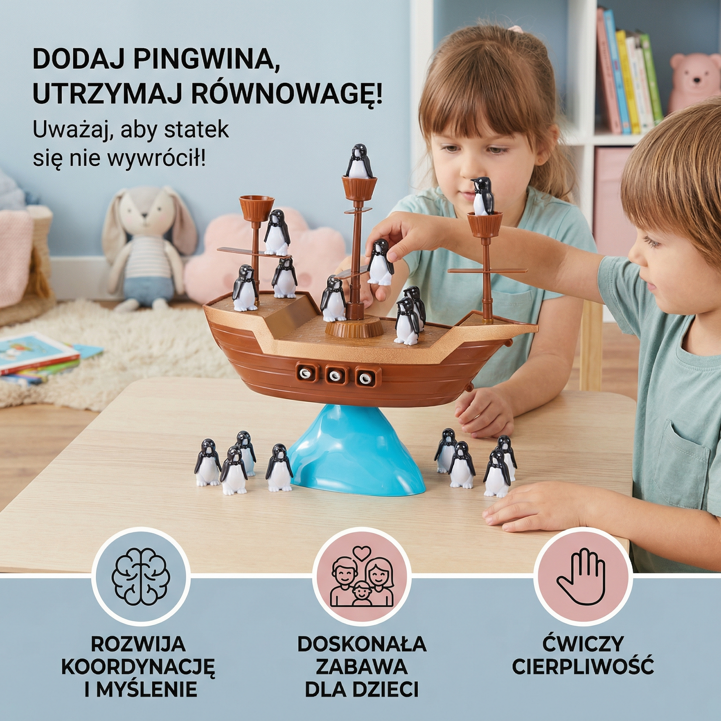 Pingwinia Piracka Gra Balansująca