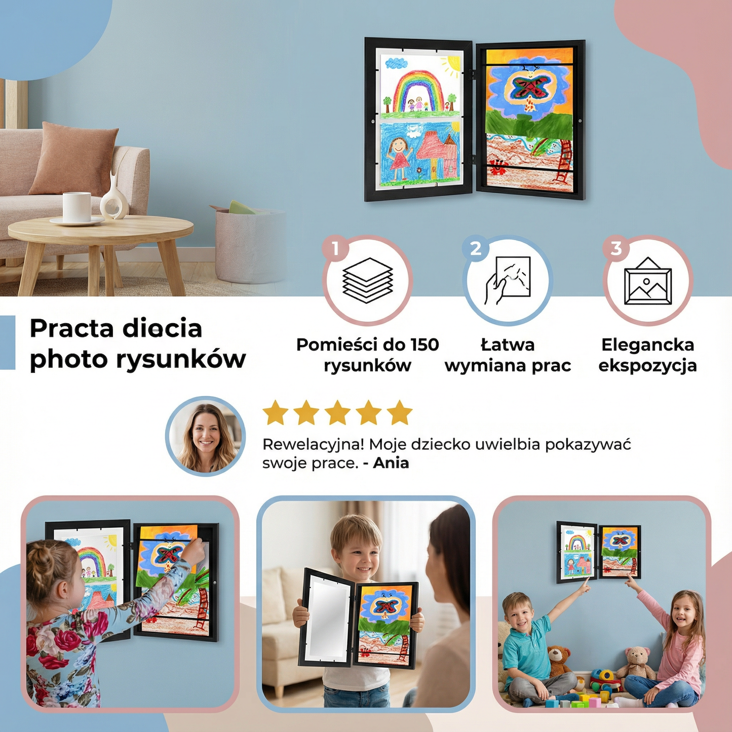 Ramka na zdjęcia – na maks. 150 rysunków