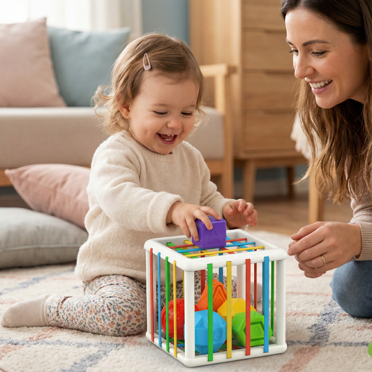 Montessori pudełko kształtów – gra sortująca i motoryczna
