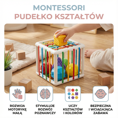 Montessori pudełko kształtów – gra sortująca i motoryczna