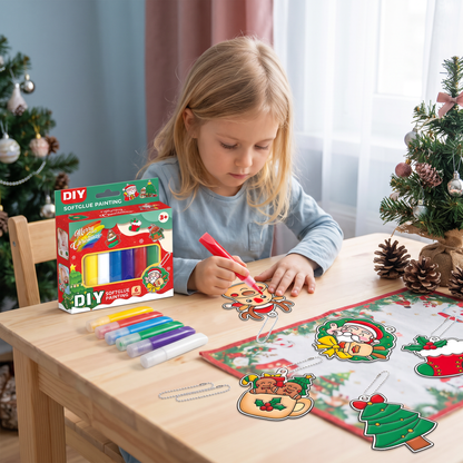 Świąteczny zestaw DIY dla dzieci do tworzenia ozdób z malowaniem klejem bez pieczenia
