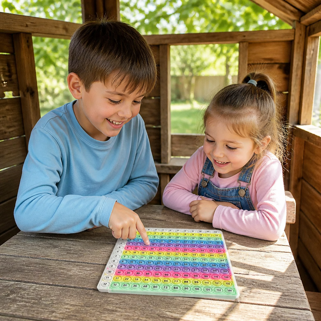 Rainbow Pop Math – Zabawka Edukacyjna Do Nauki Mnożenia Z Efektem Fidget