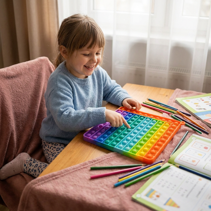 Rainbow Pop Math – Zabawka Edukacyjna Do Nauki Mnożenia Z Efektem Fidget